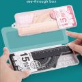 【HOT】 4Pcs Aluminium Ruler Set Geometry Maths Drawing Compass Stationery Rulers Mathematical For School. 