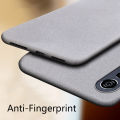 Biruiqu For LG Velvet 5G Shockproof Anti Slip Soft TPU Sandstone Matte Back Case Cover. 