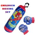 Kids Spiderman Punching Bag With Gloves. 
