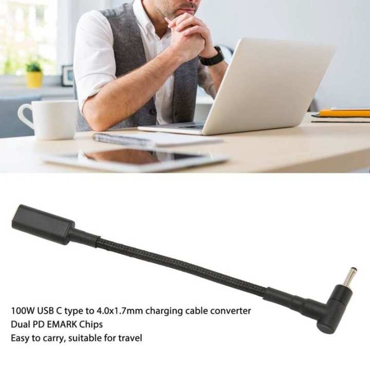 Usb Type C Female To 3.0x1.0mm Dc Male Adapter Short Cable 100w Dual Pd ...