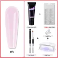 Monja Acrylic Uv Gel Quick Extension Building Nail Art Kit False Nail Tips Painting Brush Led Uv Dryer Diy Manicure Set. 