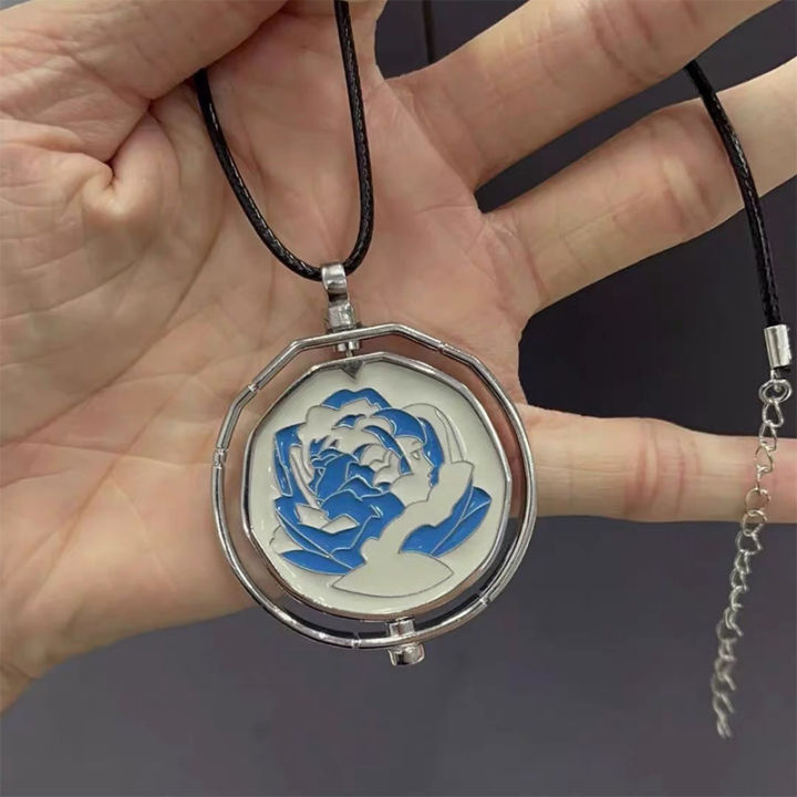 League%20Of%20Legends%20Arcane%20Season%202%20Same%20Style%20Jinx%20Ekko%20Head%20Portrait%20Rotating%20Blue%20Rose%20Pendant%20Necklace%20Lovers%20Fans%20Gifts%20Layor%20-%20Image%204