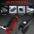 2 Pcs Bicycle Rechargeable Front And Back Cycle Light Cycling Lamp USB Headlight With Rear Light Bike Light Bicycle Front Light Bicycle Rear Light Cycle Lights Bicycle Lamp Cycling Parts  Bicycle Accessories. 