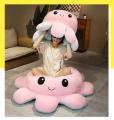 Two-sided octopus doll plush toy double-sided flip face small octopus flip octopus doll girl. 