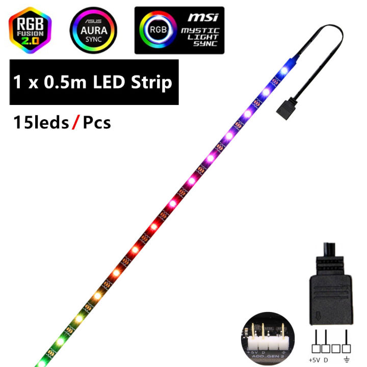 Ws2812b%20Rgb%20Led%20Strip%205v%203%20Pin%20Addressable%20Led%20Headers%20Pc%20For%20Aura%20Sync%20/%20Mystic%20Sync%20/%20Rgb%20Fusion%202.0%20-%20Image%204