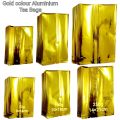 25/50/100pcs 50g 9x14cm Gold Color Top Open Aluminum Foil Vacuum Seal Bags For Tea, Coffee, And Other Food Items To Packaging. 