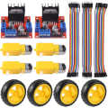 2pcs L298n Motor Controller Board Stepper Motor Control Module Dual H-Bridge 4 Sets Dc Motor Smart Car Wheel For Arduino. 