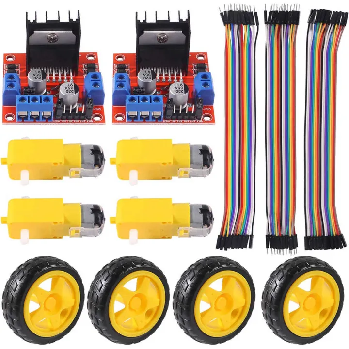 2pcs%20L298n%20Motor%20Controller%20Board%20Stepper%20Motor%20Control%20Module%20Dual%20H-Bridge%204%20Sets%20Dc%20Motor%20Smart%20Car%20Wheel%20For%20Arduino%20-%20Image%204