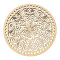2Pcs/Set Natural Wooden Basket Bottom Hollow Crochet Basket Base For DIY Embroidery Craft Floss Organizer Weaving Bag Making. 