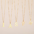 17KM Metal Vintage Gold Color A-Z Initial Letter Necklaces for Women Girls New 2023 Trendy Simple Pendant Necklace Chain Jewelry. 