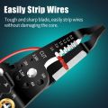Wire Stripper Iron Copper Wire Cutter Cable Cutter Wire Crimping Pliers Clamper Splitting Winding Electrician Tool. 