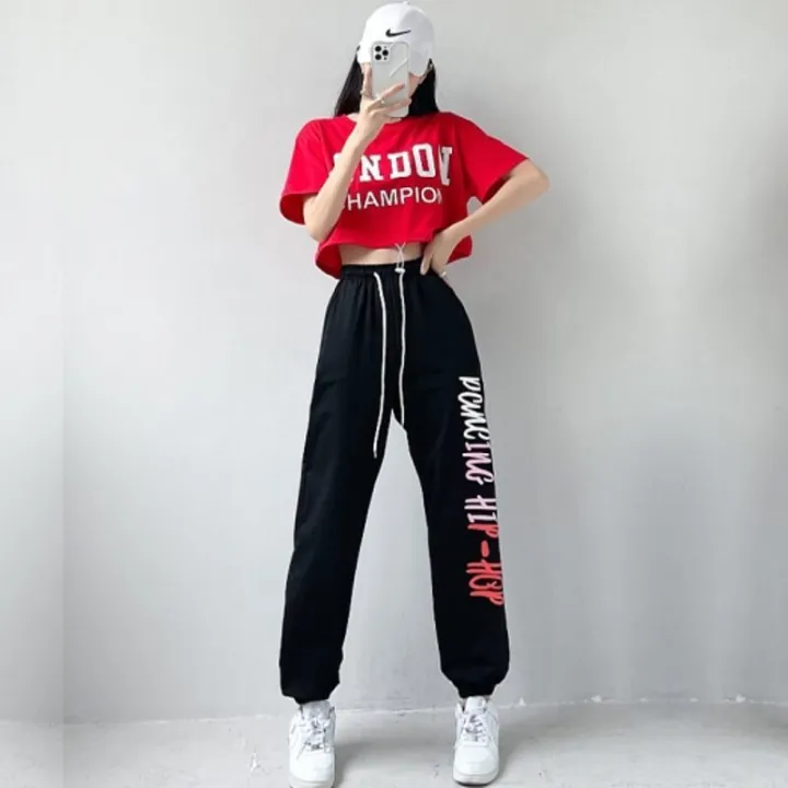 Jazz%20Dance%20Costume%20Women's%20Summer%20Korean%20StylejazzHigh%20Waist%20Top%20Hip%20Hop%20Loose%20Street%20Dance%20Pants%20Dancing%20Suit%20-%20Image%205