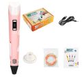 3D Pen 3D Printing Drawing Printer Pen LCD Display 3D Pen for Kids Set 3D Doodler Pen Creative DIY Gift, Best Gifts for Kids, Adults, Holiday Christmas 3D Printing Pen for Kids' Arts, Crafts, Hobby Ideas, School Projects with LED Display, Drawing Stencils. 
