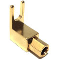 Right Angle Spade Fork & Binding Post - 4mm Banana Plug Socket - Spade Fork Connector for Speaker & Power & Amp(10 Pack). 