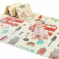 NEW)Kids Play Mat City Road Buildings Parking Map Game Scene Map Educational Toys. 
