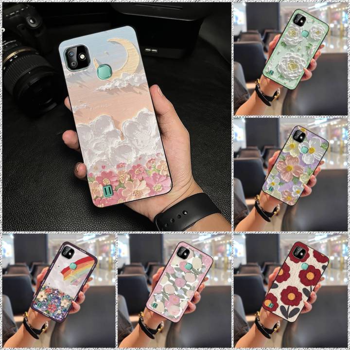 TPU%20Protective%20Phone%20Case%20For%20infinix%20X612/Smart%20HD%202021%20Back%20Cover%20Oil%20Painting%20flower%20Waterproof%20Cute%20Phone%20Pouch%20-%20Image%204