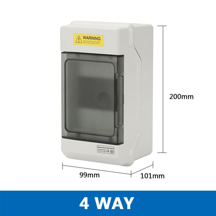 4 Ways IP66 PC Waterproof Distribution Box Switch Box Breaker Box