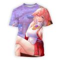 Genshin impact Yae Miko graphic t shirt men women T-shirts casual fashion sexy short sleeve Harajuku summer fashion tops tee Y2K. 