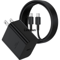 Linman Original Samsung 45W Charger Super Fast Charging 2.0 Travel Adapter (PD 3.0 PPS Max) 25W TYPE-C Charger with USB TYPE-C to TYPENew style -C Cable for Samsung Galaxy S25 Ultra 24Ultra 23Ultra S22Ultra Tab S4,Tab S5E,Tab S6 Lite,Tab S7 Plus,Tab S8,Ul. 