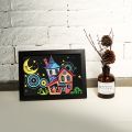 4 Sheet DIY Magic Scratch Painting Paper 1x Bamboo Stick 1x Scraping Painting Pen 1x Black Brush Scraper Drawing Toy. 