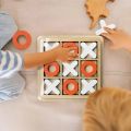 Tic Tac Toe Wooden Block Game - XO Game Puzzle Game for Kids & Adults. 