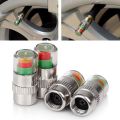 4/8pcs Car Motorcycle Tire Pressure Guage Cap Sensor Indicator Alert Monitoring Tool Tyre Cap Indicator Alert Air Pressure Gauge. 