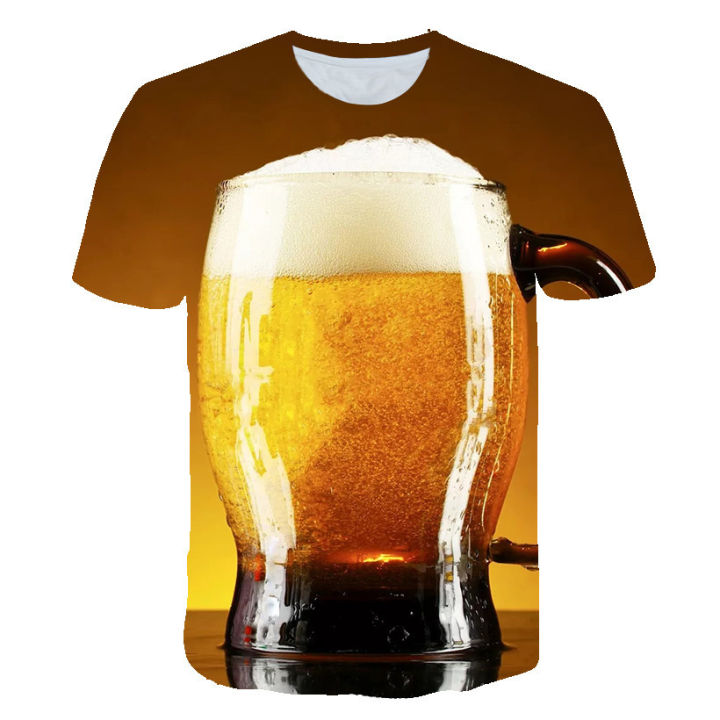 Summer%20Cool%20Beer%20Bubble%20Men's%20Women's%203D%20Printed%20T%20Shirts%20Personalities%20Fashion%20Tee%20Casual%20Comforts%20O-Neck%20Short%20Sleeve%20Men%20Tops%20-%20Image%205