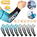 2Pairs Ice Cooling Arm Sleeves Outdoor Sports UV Sun Protection Cover Men Women. 