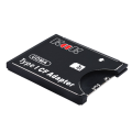 Black Adapter Support SD SDHC SDXC MMC Card to Standard Compact Flash Type I Card Reader Converter. 