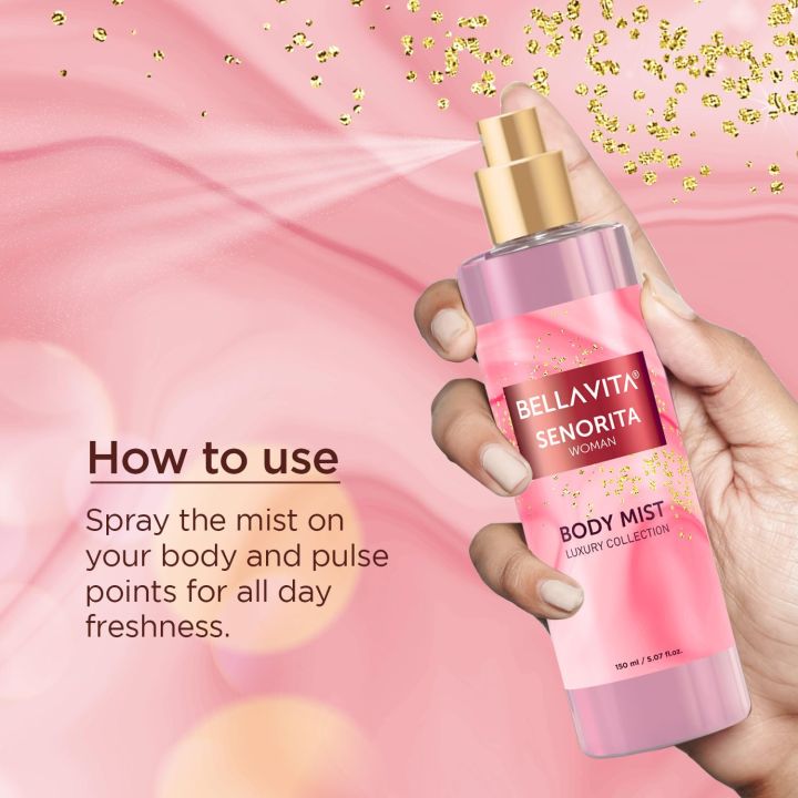 Bella%20Vita%20Luxury%20Senorita%20Women%20Body%20Spray%20Mist%20Perfume%20for%20Refreshing%20Floral%20&%20pomegranate%20Long%20Lasting%20Fragrance%20with%20Mint%20150%20Ml%20NUZ%20-%20Image%203