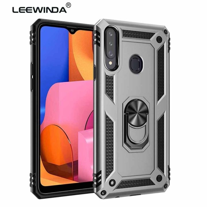 xprmy for Samsung Galaxy Galaxy A20S phone Case Luxury Armor Shockproof TPU PC 2 in 1 360 Degree Rotating Holder Ring Back Cover