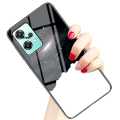Linman Biruiqu For Oneplus Nord CE 2 Lite 5G Shockproof Starry CLuxury olorful Tempered Glass Back Soft Silicone Edge Case Cover. 
