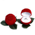 Flower-Shaped Gift Box Engagement Ring Holder Red Rose Earring Box Ring Storage Display Red Rose Ring Box Rose-Shaped Jewelry Box. 