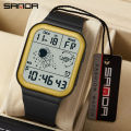 Sanda Fashion Men's Watches 50M Waterproof Sports Casual  Wristwatch for Male Clock Relogios Masculino 6052. 