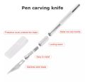 High Quality Pen Knife with 5 Interchangeable Sharp Blades for Carving and Mat Cutting as a Mobile Phone PCB DIY Repair crafting knife sticker cutter paper cutter. For precision cutting art and Tools. 
