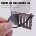 【ZIME】1xTravel Anti-theft Portable Hotel Gate Locks Stainless Steel Live Alone Security Door Stopper. 