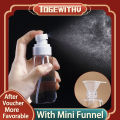 Spray Bottle Travel Size with Mini funnel, 30/60/100ml Reusable Fine Mist Sprayer Refillable Container Suitable for Liquid. 