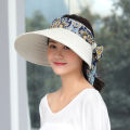 bellylady Women Sun Hat Wide Brim Uv Protective Summer Foldable Outdoor Cycling Topless Beach Cap. 