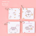 80 Sheets Binder Ring Flipping Flash Card DIY Combinable Study Cards Mini Lined Memo Pad DIY Bookmark Blank Index Cards. 