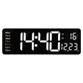 13 Inch Large Wall Clock Remote Control Memory Electronic Clock Date Week Temperature Display Bedside Clock 10 Level Brightness LED Digital Clock. 