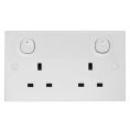 13A TWIN SWITCHED SOCKET OUTLET ORANGE CASABLANCA WHITE LIFE TIME WARRANTY. 
