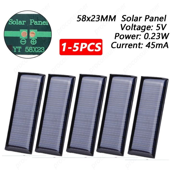 solar toys 1-5PCS 5V 45MA Poly Solar Panel Mini Solar Cell Panel Module ...