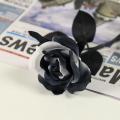 Black Rose Ornament Elegant Cloth Simulated Rose Artificial Flower for Halloween Home Decor Party Decoration Event Decor. 