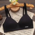 Simple Cotton Girl Underwear Student Bra High School Developmental Thin Section Without Steel Ring Gather Stereotype Bra. 