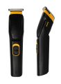 HTC AT-509 Men's Trimmer 90 Minutes Runtime Stainless Steel Blades 8 Length Settings Sleek Black Design. 
