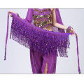 Yfashion Professional Belly Dance Skirt Hip Scarf With Tassel Latin Dance Hip Belt Performance Costume. 