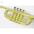 Durable Plastic Trumpet Wind Musical Instrument Kids Musical Toys Gold Color. 
