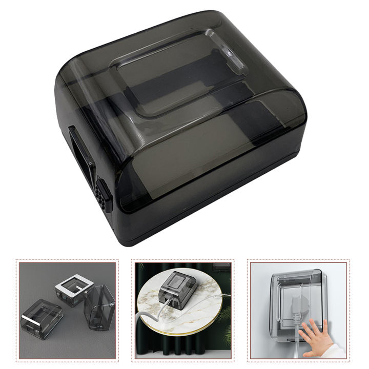 【LuxeGlow】Cover Outlet Box Socket Clear Gang Covers Case Wall Outdoor ...