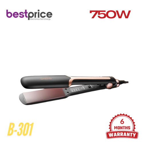 Luma Bella Hair Straightener With Temperature Control Settings & Smooth Styling Plates B-301 750W
