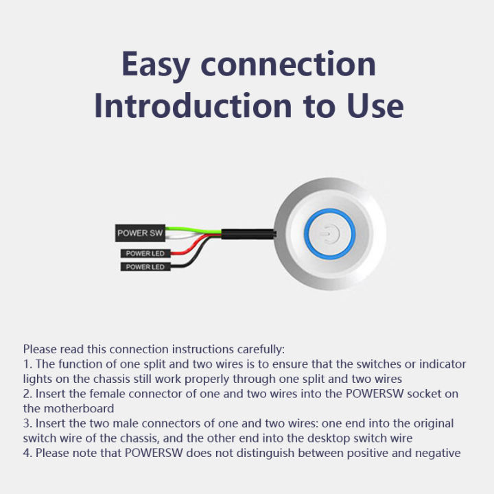 Multifunction%202%20Meters%20LED%20Light%20Computer%20Desktop%20Power%20Switch%20PC%20Motherboard%20External%20Start%20Power%20On/Off%20Button%20Extension%20Cable%20Fengshi%20-%20Image%206